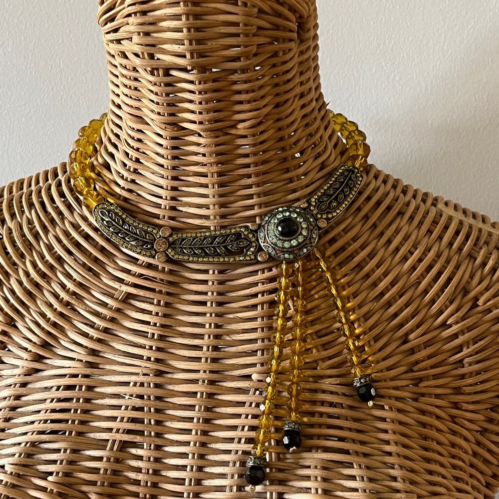 NIB La Vintage Vintage Tigress Asymmetrical Necklace